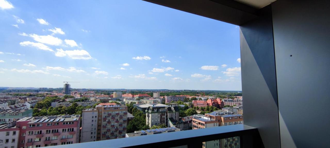 Ferienwohnung Aleda Tower, 14 Floor, Balkon Stettin Exterior foto