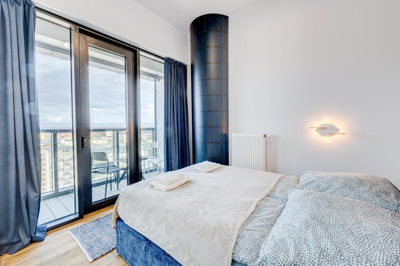 Ferienwohnung Aleda Tower, 14 Floor, Balkon Stettin Exterior foto